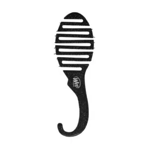 wet brush black glitter
